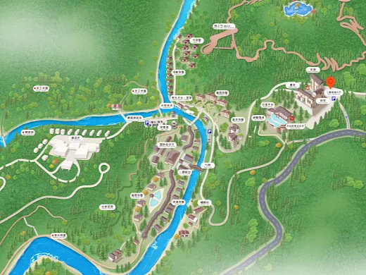 砚山结合景区手绘地图智慧导览和720全景技术，可以让景区更加“动”起来，为游客提供更加身临其境的导览体验。